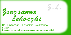 zsuzsanna lehoczki business card